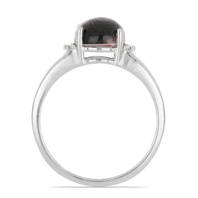 BUY STERLING SILVER NATURAL RHODONITE GEMSTONE CLASSIC RING